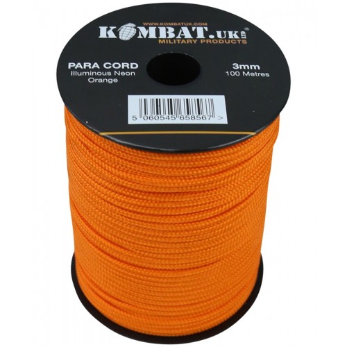 Paracord Reel 3mm (100m) (Neon Orange), Paracrod is incredibly useful, thanks to its low profile, and high strength